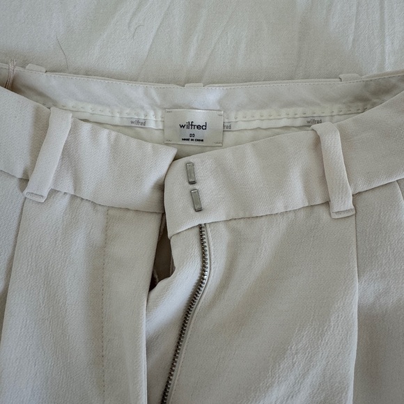 Aritzia Wilfred Effortless Pant, cream, size 00 - Picture 2 of 2